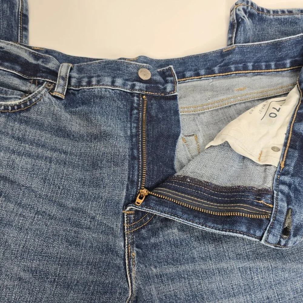 J. Crew Jeans 770 Kaihara Denim Mens 38 x 32 Medium Wash Denim Slim‎ Straight